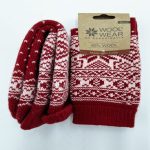Ponožky Wool Wear s 60% podielom jahňacej vlny, červeno-biela