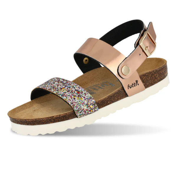 Dámske zdravotné sandálky FUTTI Kori rose gold glitter