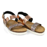 Dámske zdravotné sandálky FUTTI Kori rose gold glitter – Obrázok 4