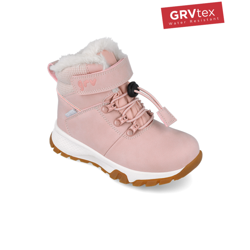 Vyššie zateplené topánky Garvalín, ružové 251525-B032-01 Detské vyššie jesenné topánky GARVALÍN Botin OUTDOOR, ružové – Obrázok 1