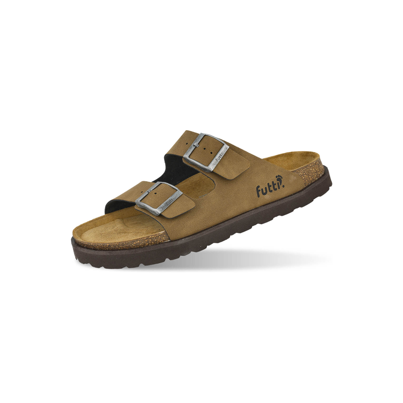 futti-glen-nubuck-brown-2 Pánske zdravotné šľapky FUTTI Glen Nubuck Brown, hnedé – Obrázok 1